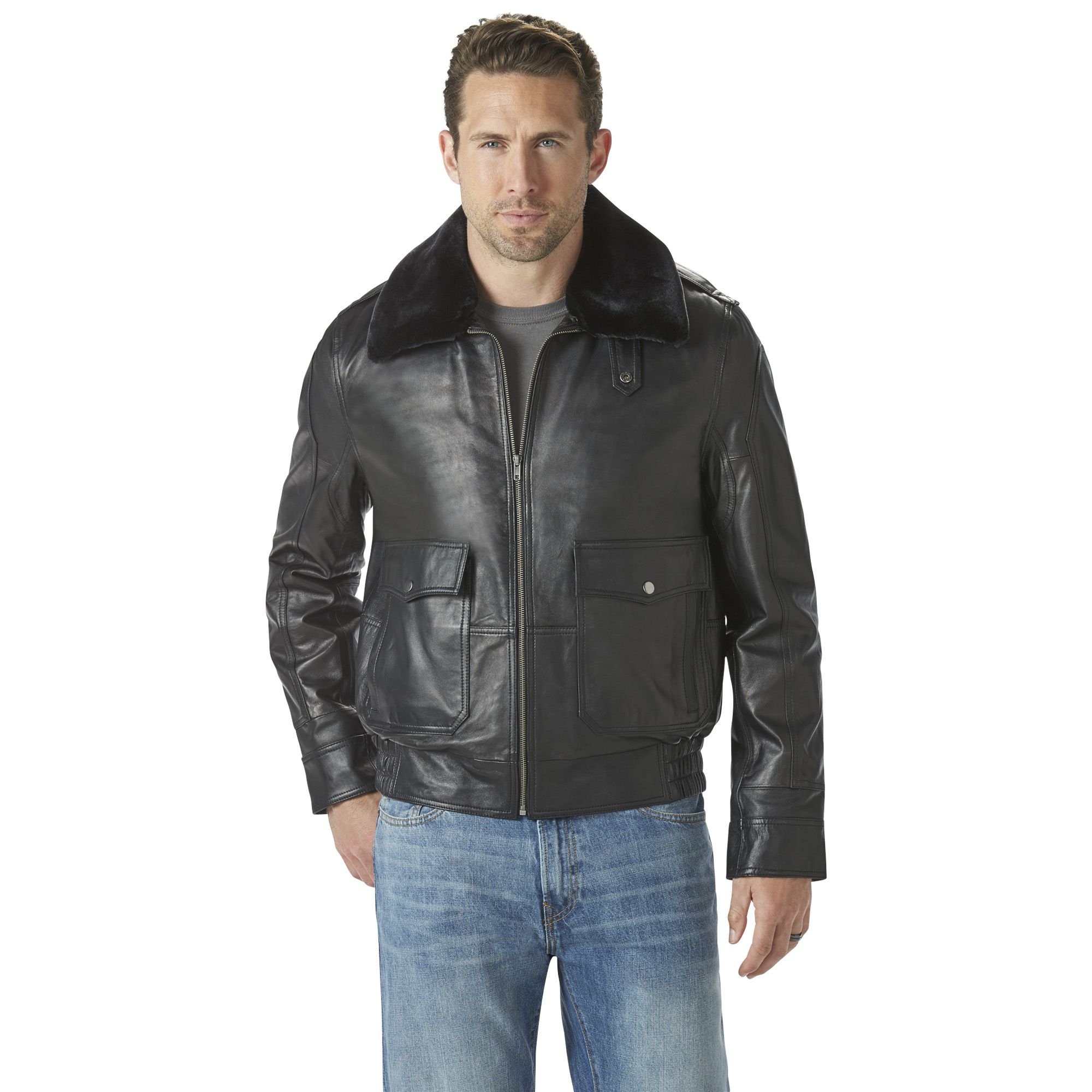 Men's excelled leather outlet bomber jacket