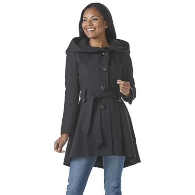 steve madden hooded trench coat