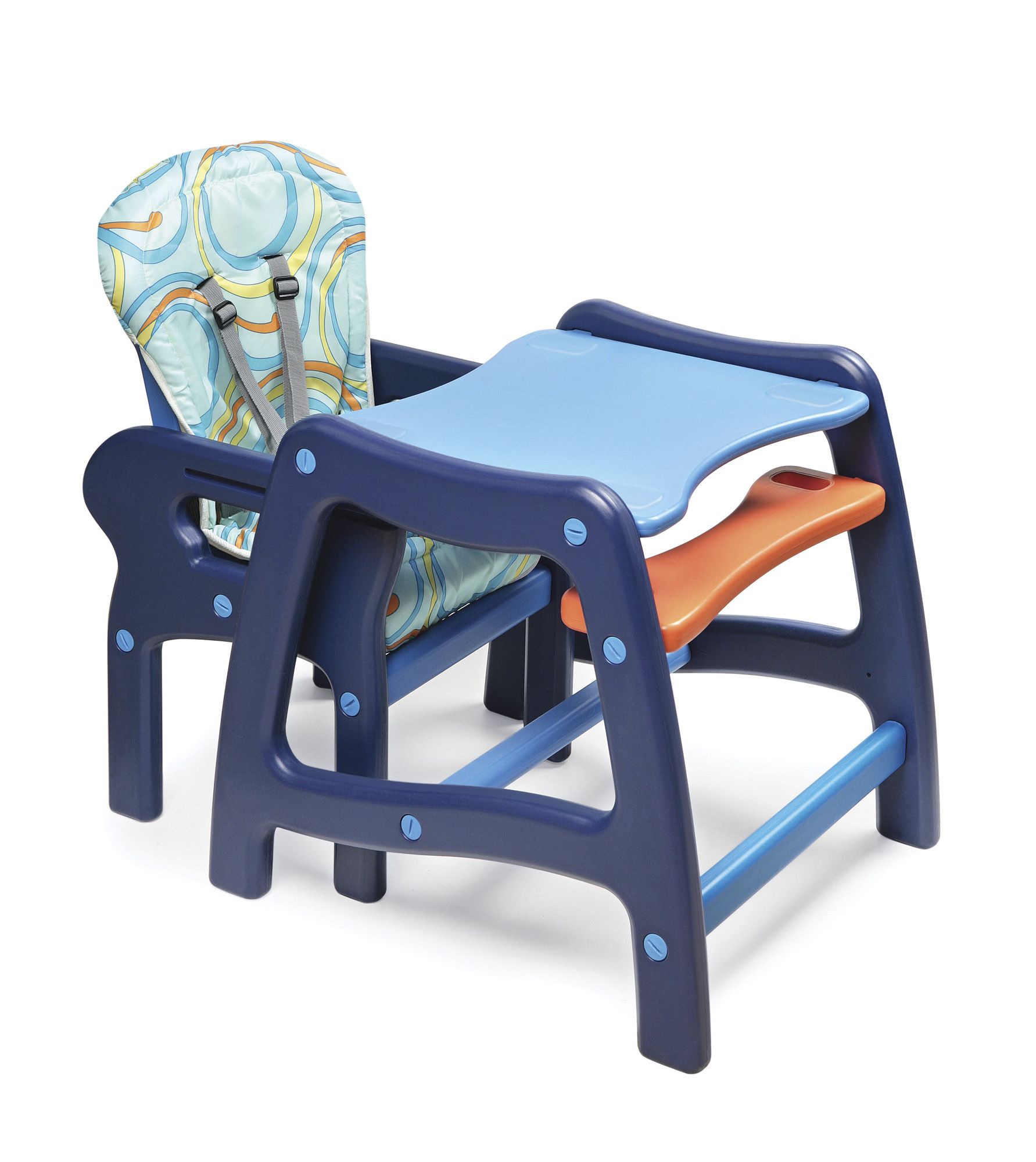 Fingerhut Envee 2 In 1 Highchair And Play Table In Blue