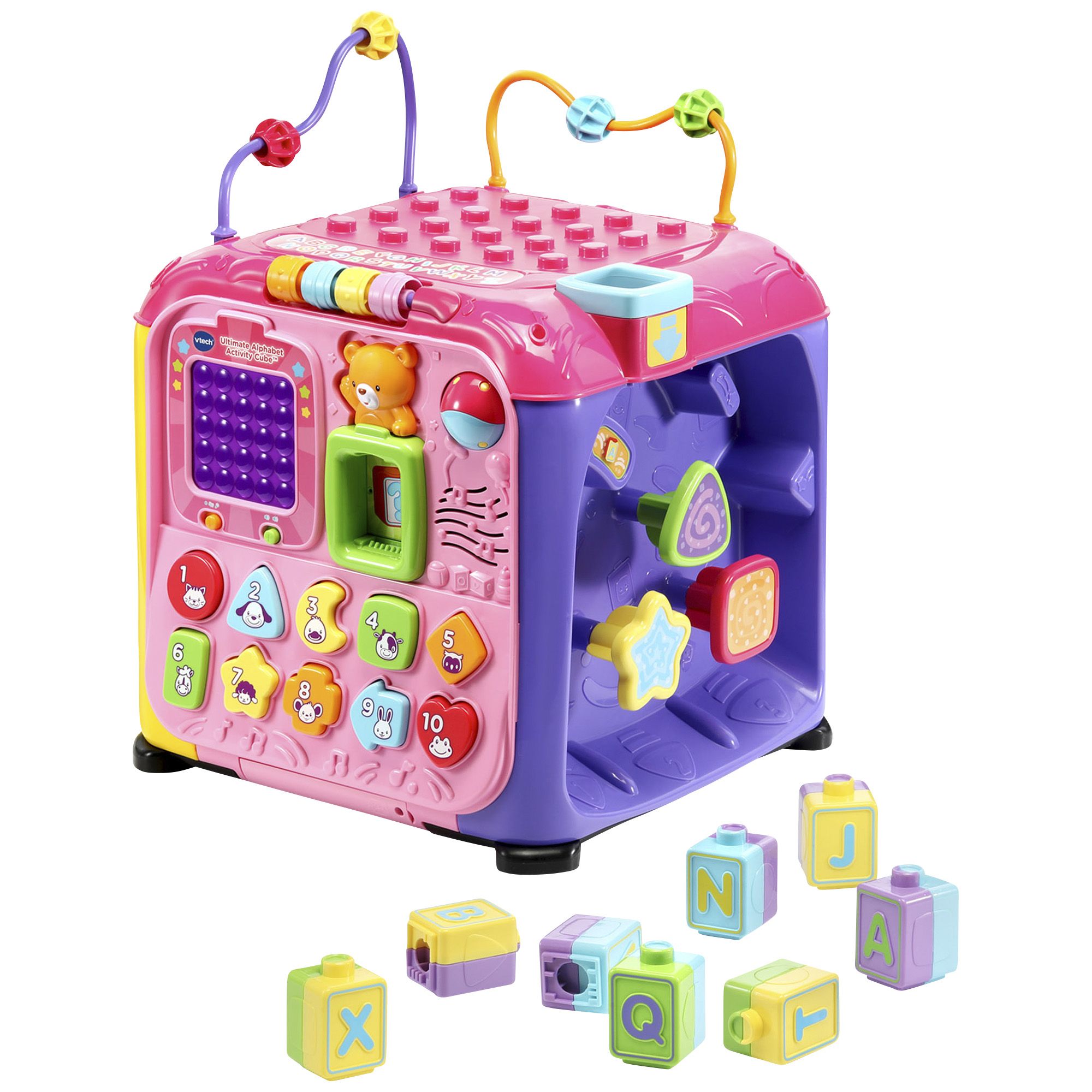 VTech Ultimate Alphabet Activity Cube Pink Children's Learning Toy LED NEW 