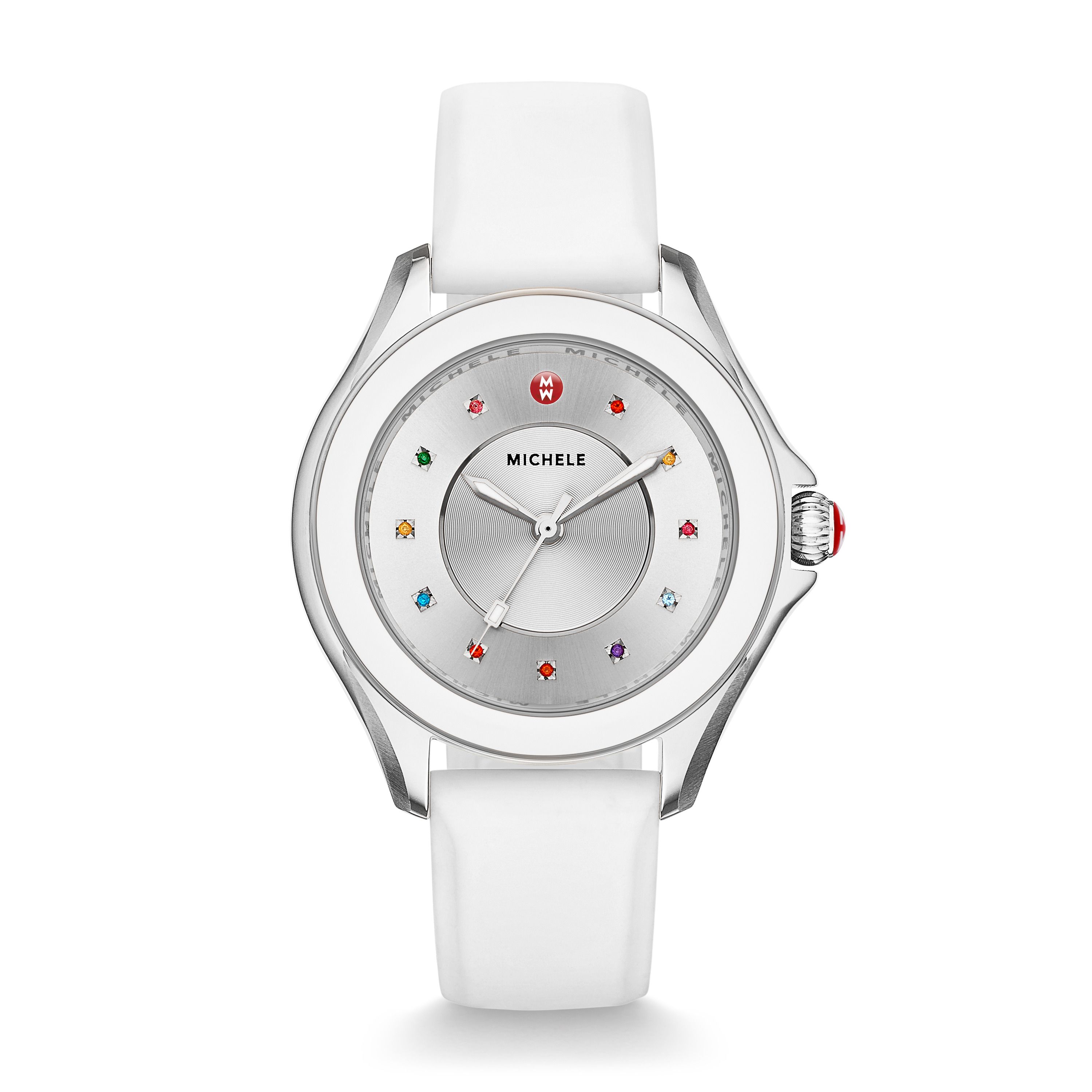 Fingerhut Michele Women s Cape Topaz White Watch