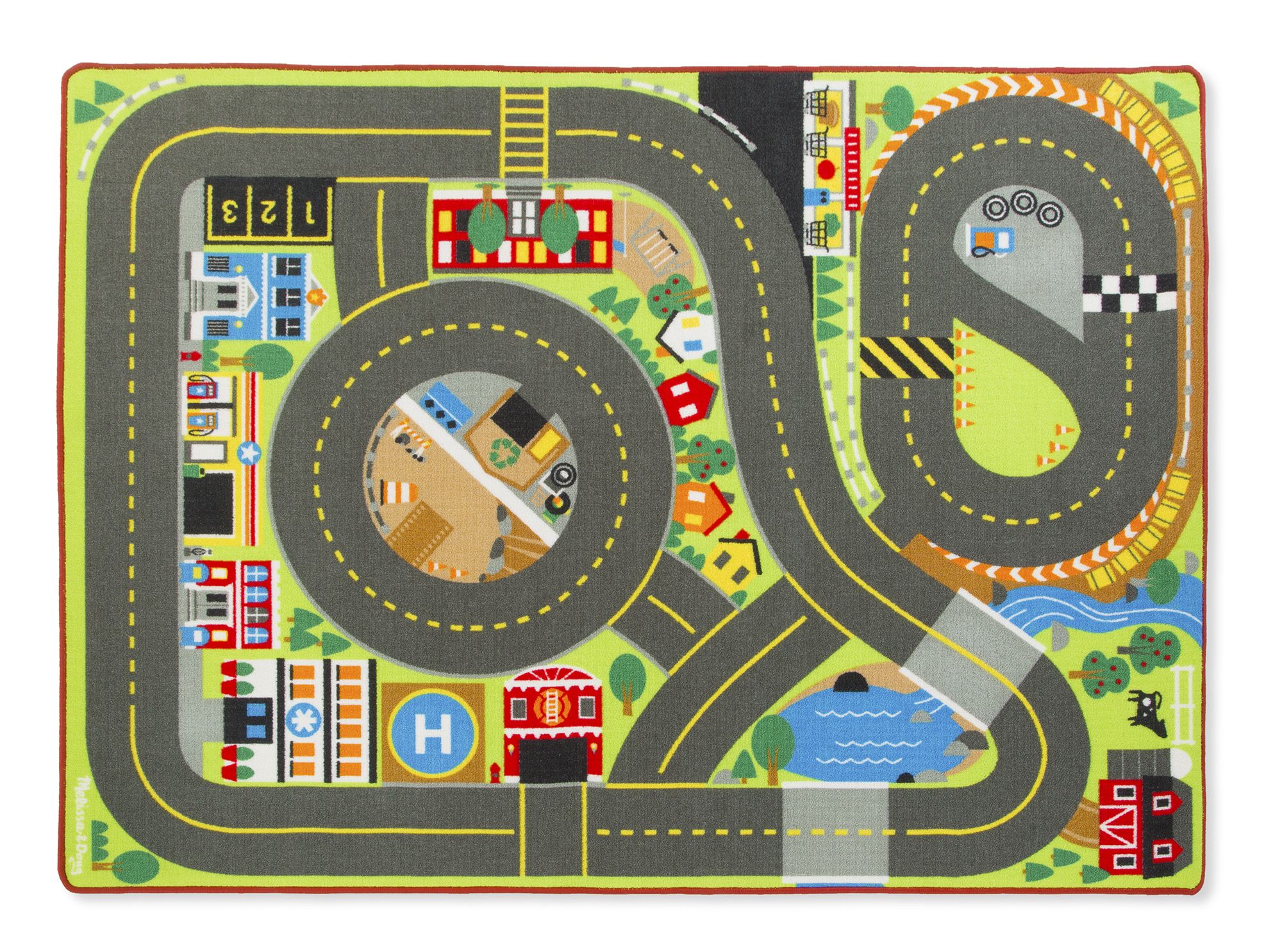 Fingerhut - Melissa & Doug Jumbo Roadway Activity Rug