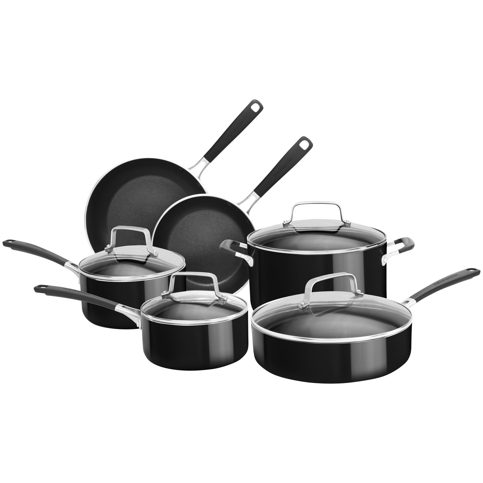 Fingerhut - KitchenAid 10-Pc. Stainless Steel Cookware Set