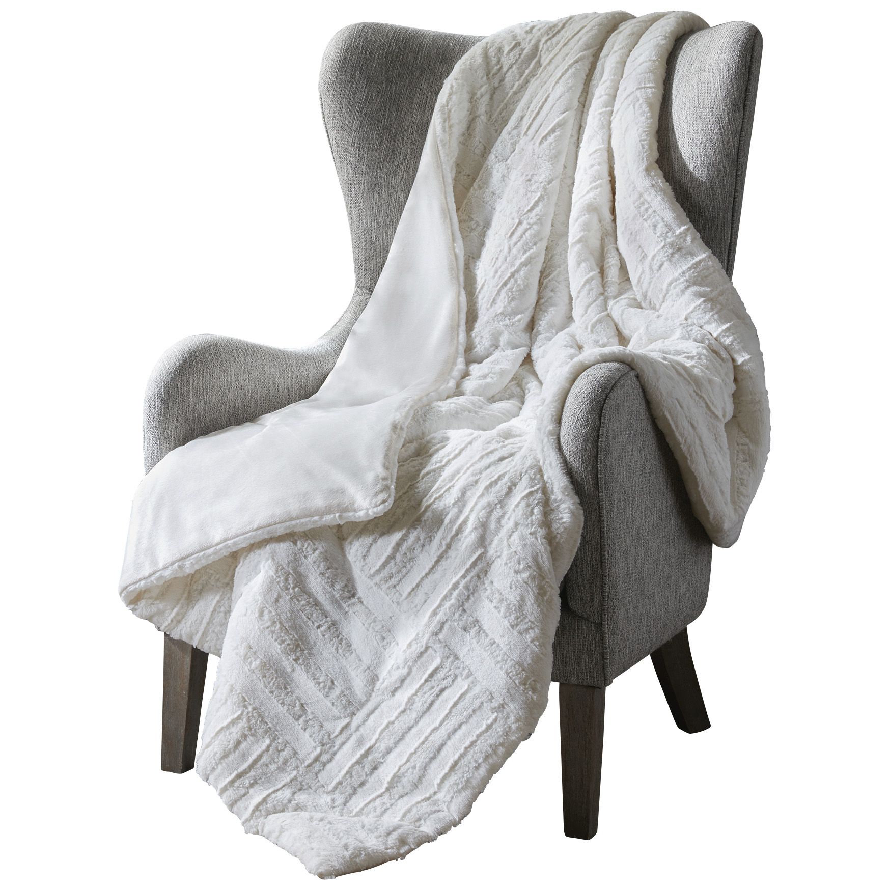 INK+IVY - Bree Knit Blanket - Ivory - King