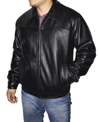 men's lambskin leather bomber jacket