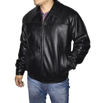 Men's lambskin outlet leather bomber jacket