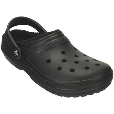 black fleece crocs