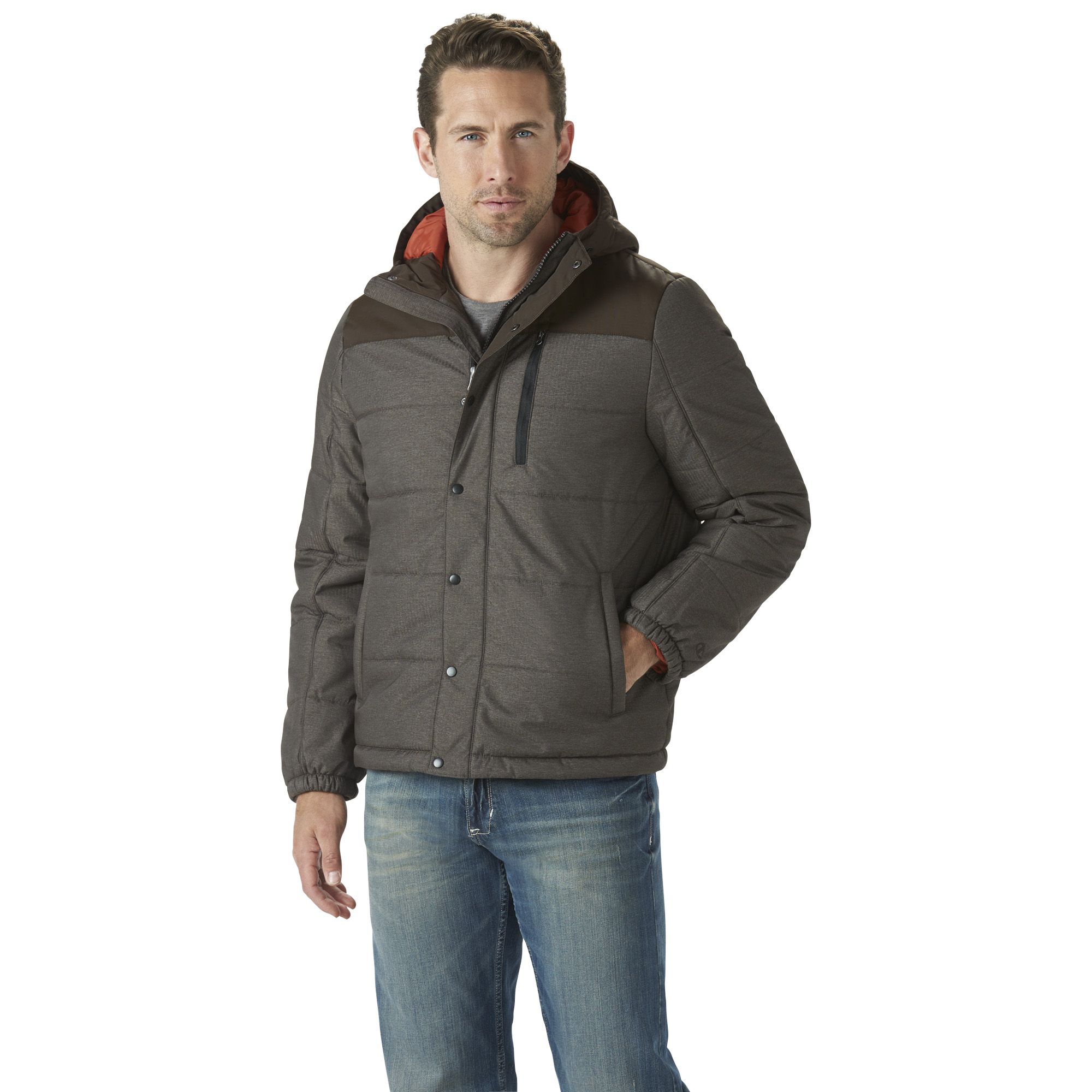 Champion men s technical top herringbone synthetic down jacket