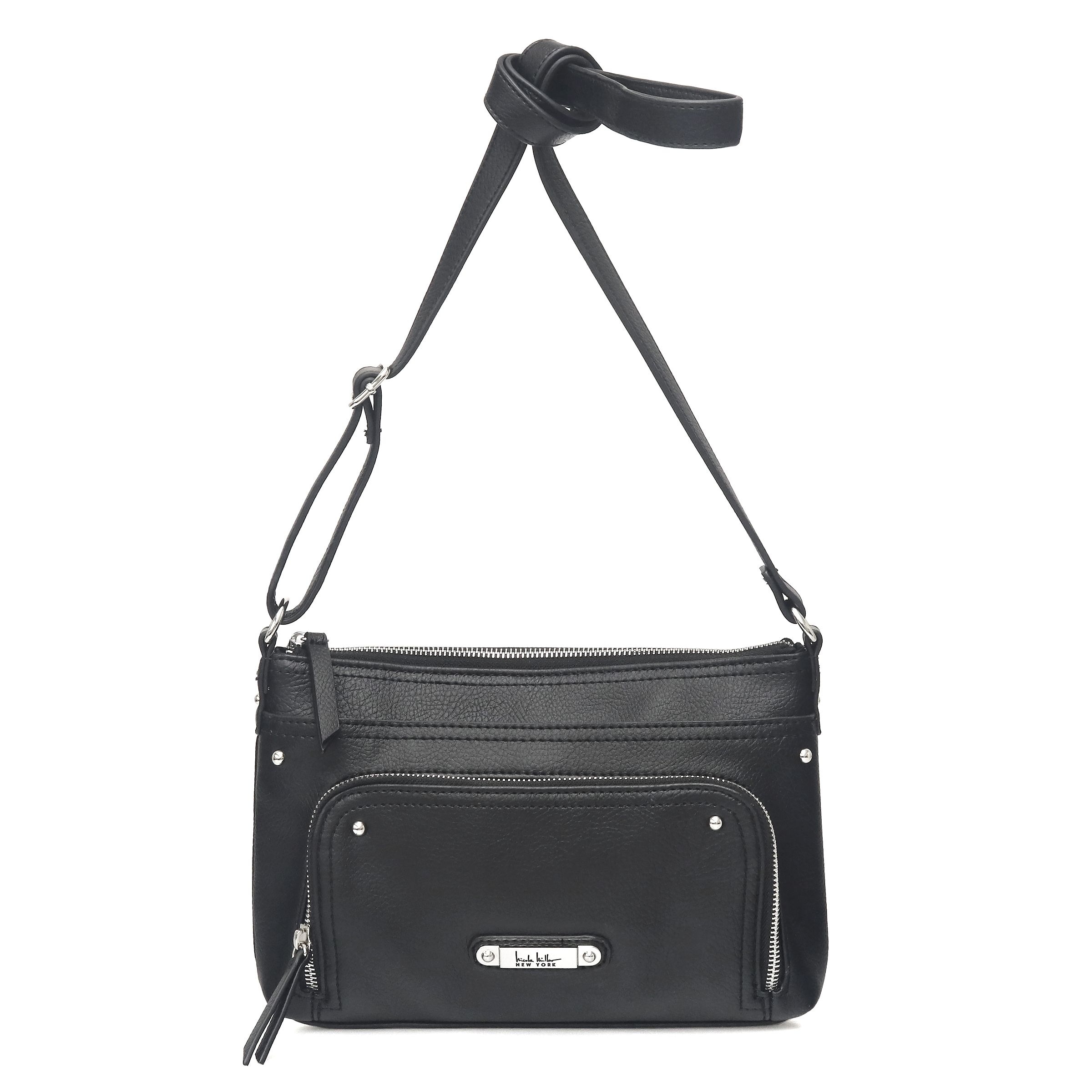 Nicole Miller Quilted Crossbody Shoulder Bag Os / Black Accessories Handbags