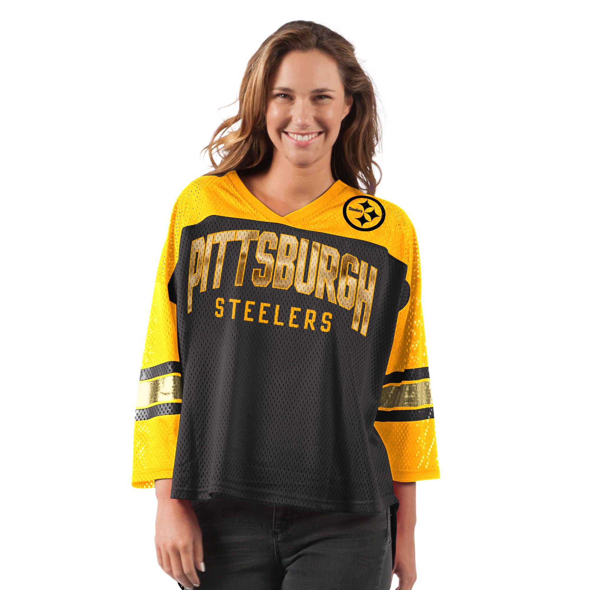 Nike Fashion (NFL Pittsburgh Steelers) Women's 3/4-Sleeve T-Shirt.