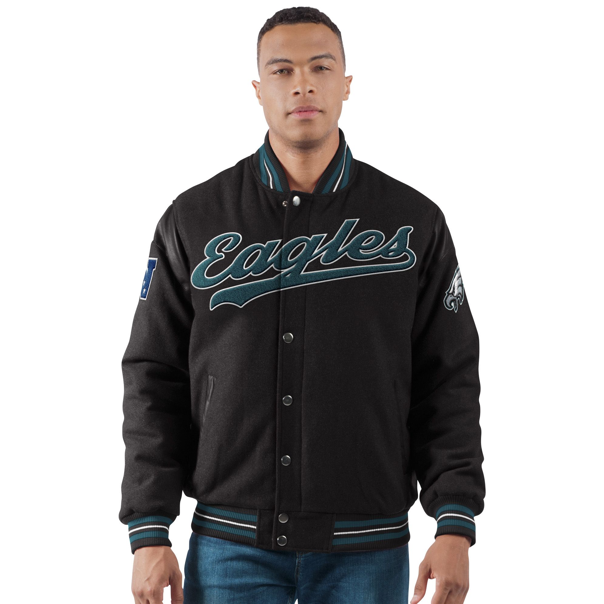 G-III Sports Men's NFL Game Ball Varsity Jacket – Philadelphia Eagles