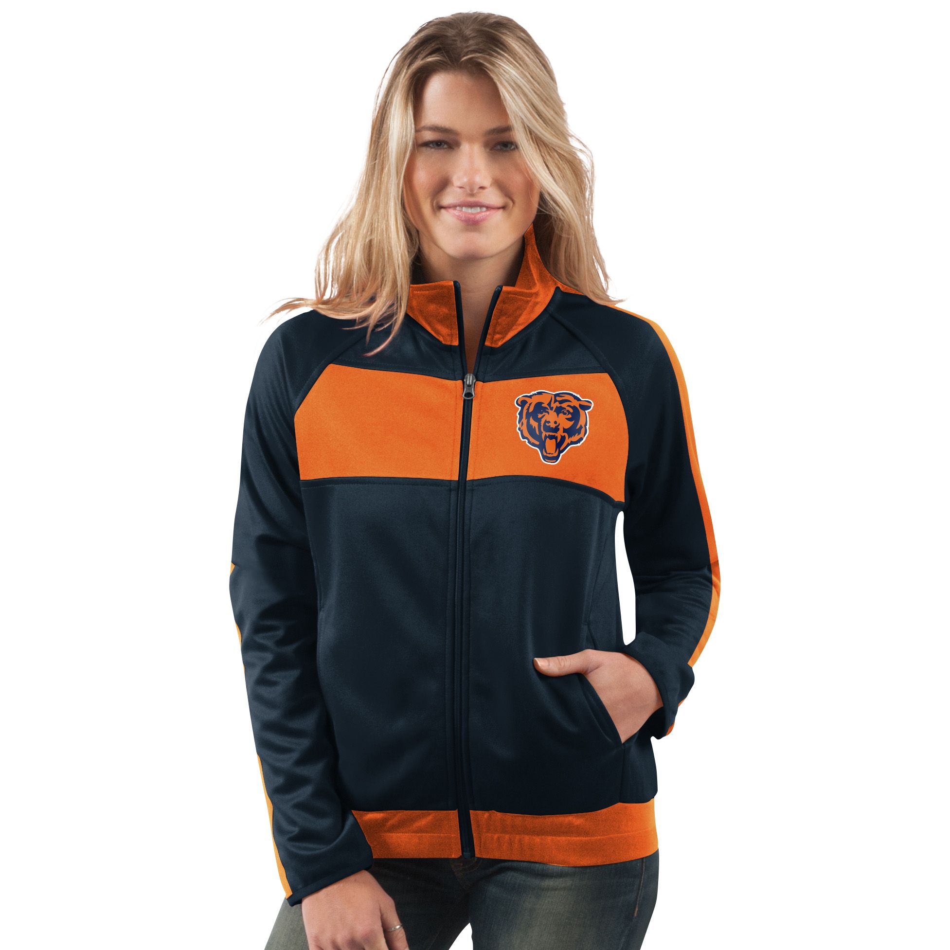 Fingerhut - G-III Sports Women's NFL Punt Track Jacket – Chicago Bears