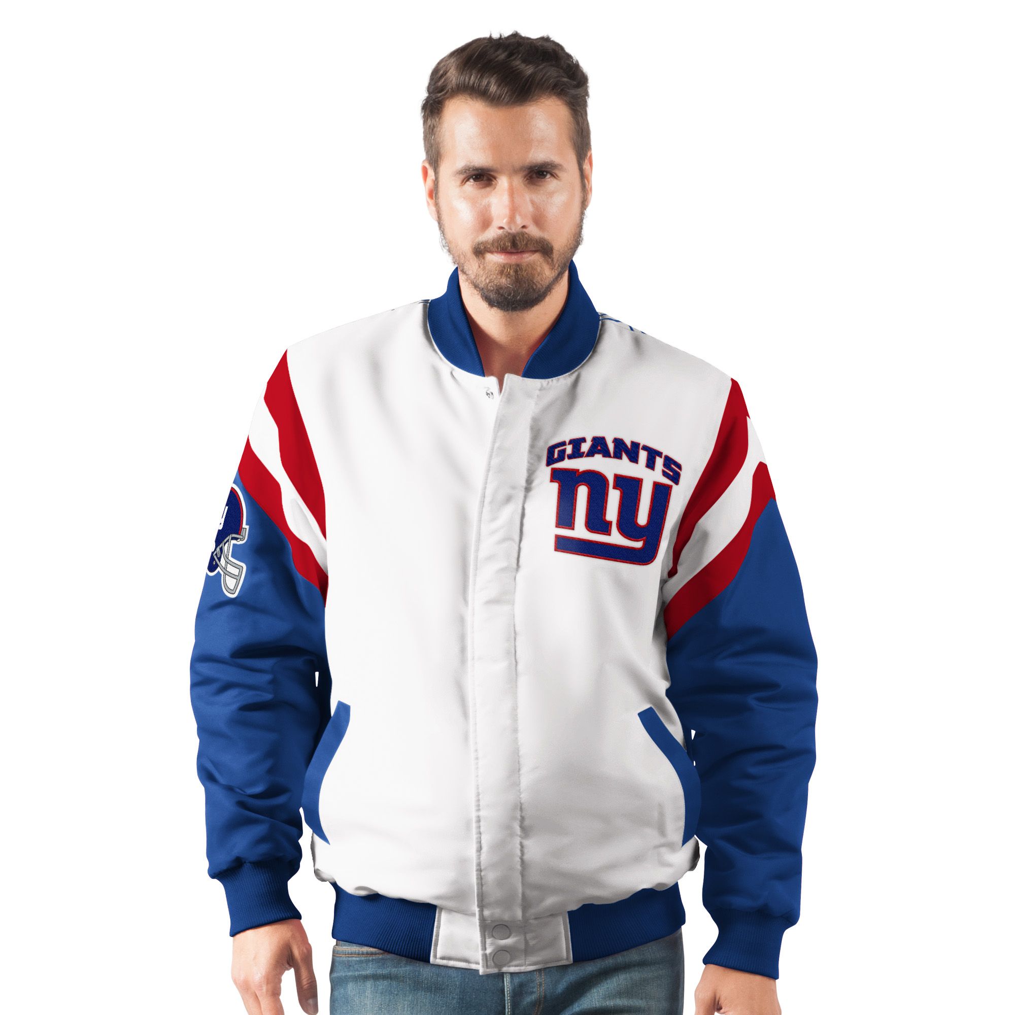 G-III Sports Mens New York Giants Varsity Jacket