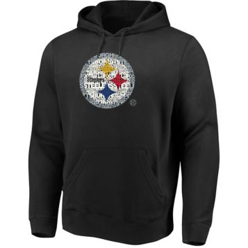 Men's Antigua White Pittsburgh Steelers Victory Pullover Hoodie Size: Large