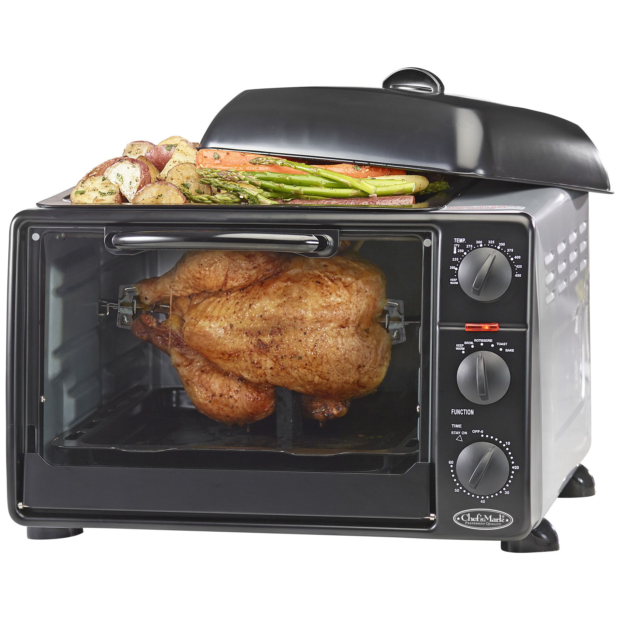 Fingerhut - Chef's Mark Extra-Large Toaster Oven Broiler with Rotisserie