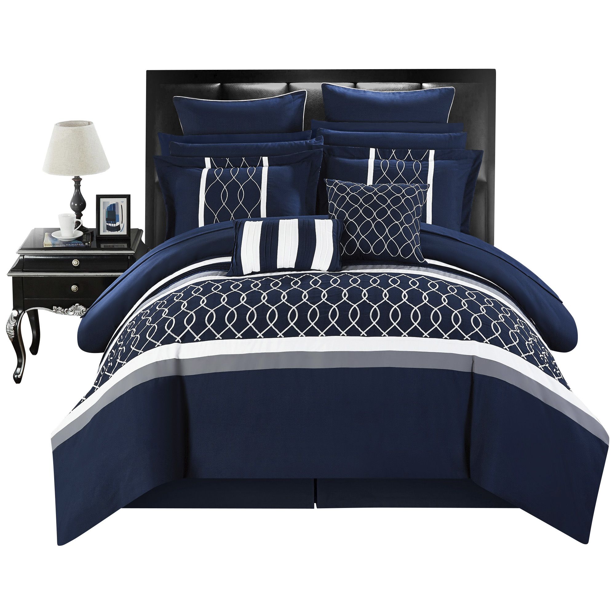 Fingerhut - Chic Home Design Dinah 24-Pc. Bedroom Set - Queen