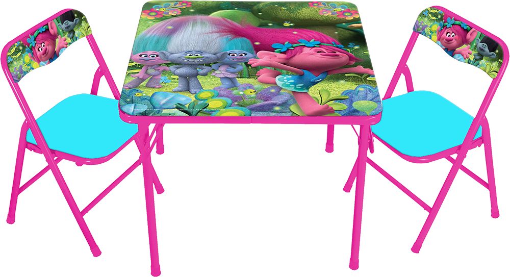 Trolls folding deals table and chairs