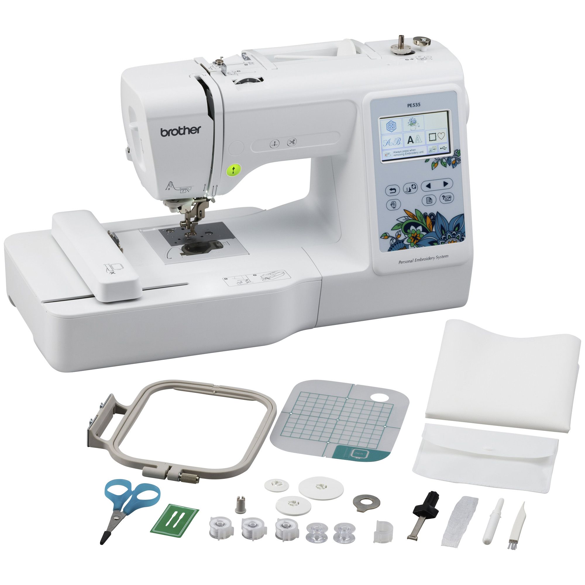 Brother Pe535 Embroidery Machine, 80 Built-in Designs, 4 X 4