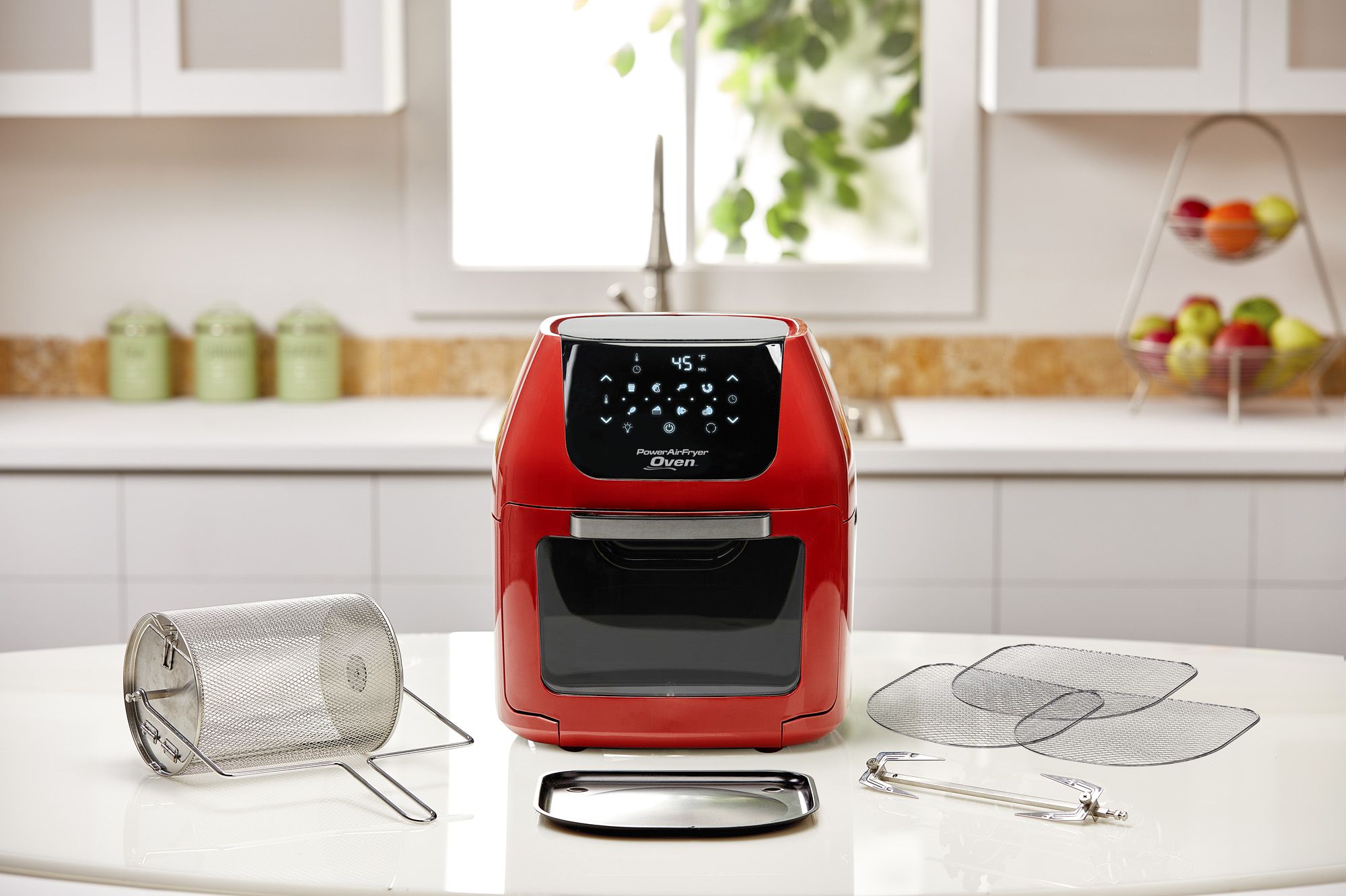 Power AirFryer Oven 6 Qt. Red