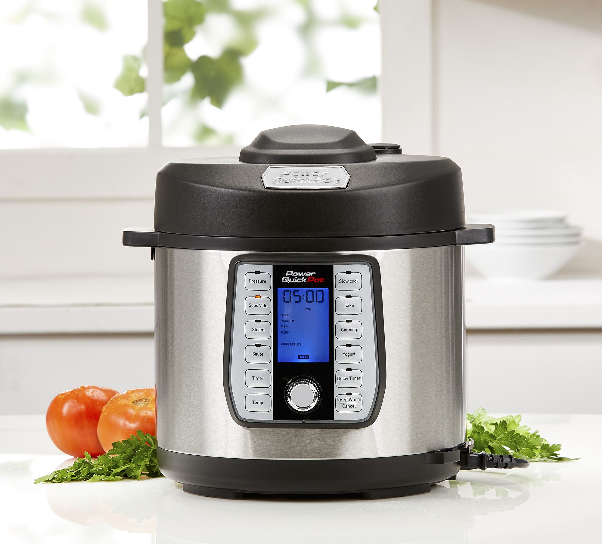 Auto-iQ 6 Qt. Silver Electric Multi-Cooker with Built-In Timer and