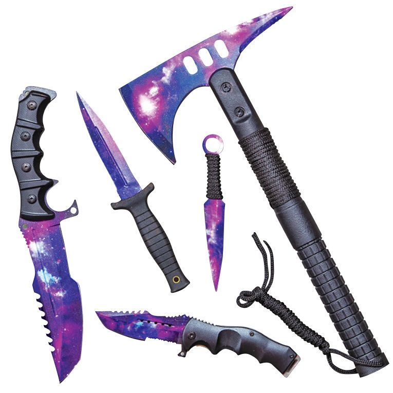 Fingerhut - Black Legion Galaxy Defender 5-Pc. Knife Set