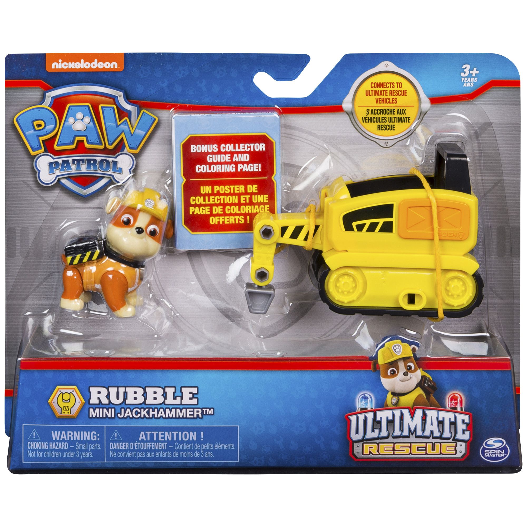 paw patrol ultimate rescue construction truck with mini vehicle