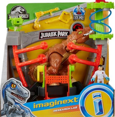 imaginext jurassic world research lab playset