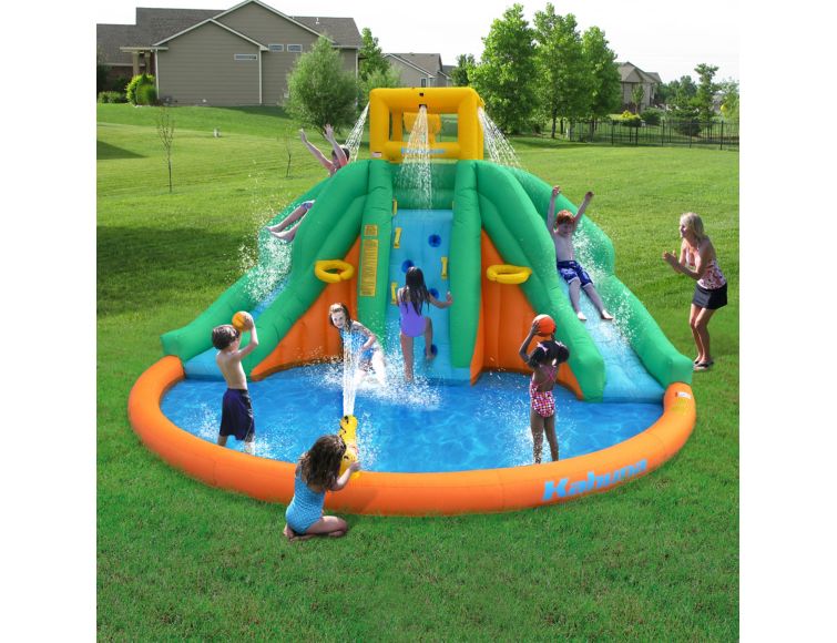 Magic time triple hot sale blast water slide