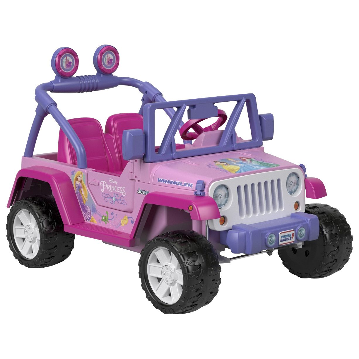 Fingerhut - Fisher-Price Power Wheels 12V Disney Princess Jeep Wrangler Ride -On