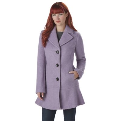 wool peplum coat