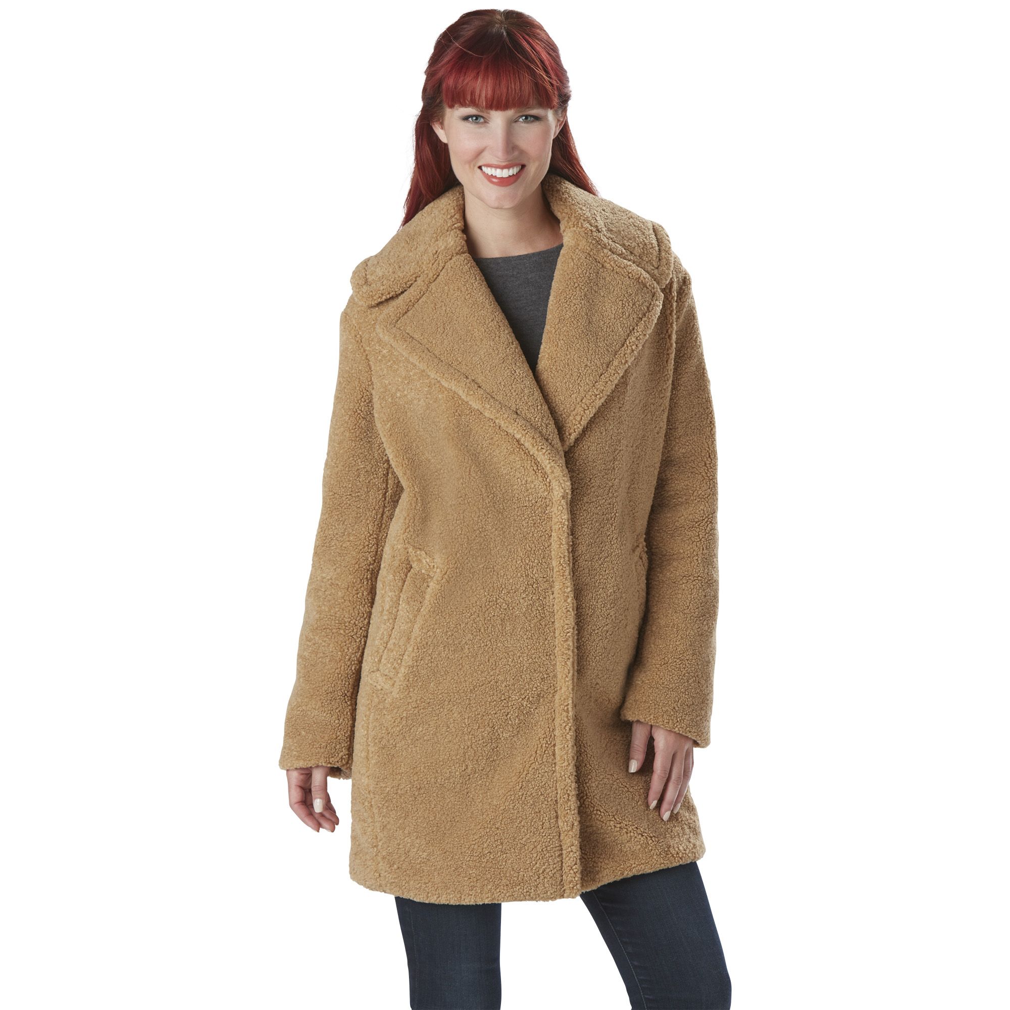 Kensie double breasted teddy on sale coat