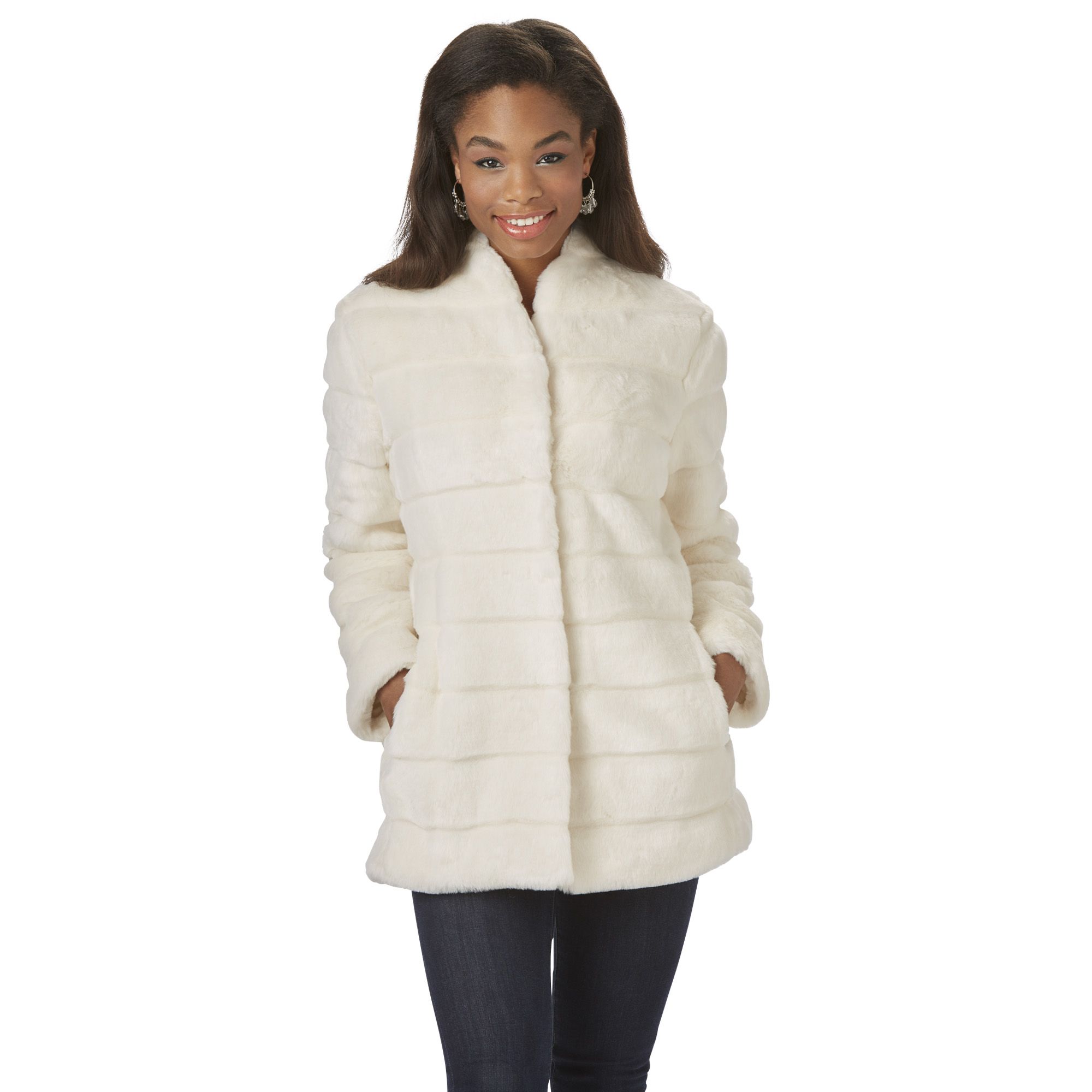 Ellen tracy coats with fur outlet trim