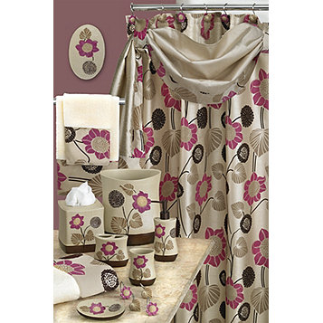 Lillian Shower Curtain With Scarf, Scarf Shower Curtain