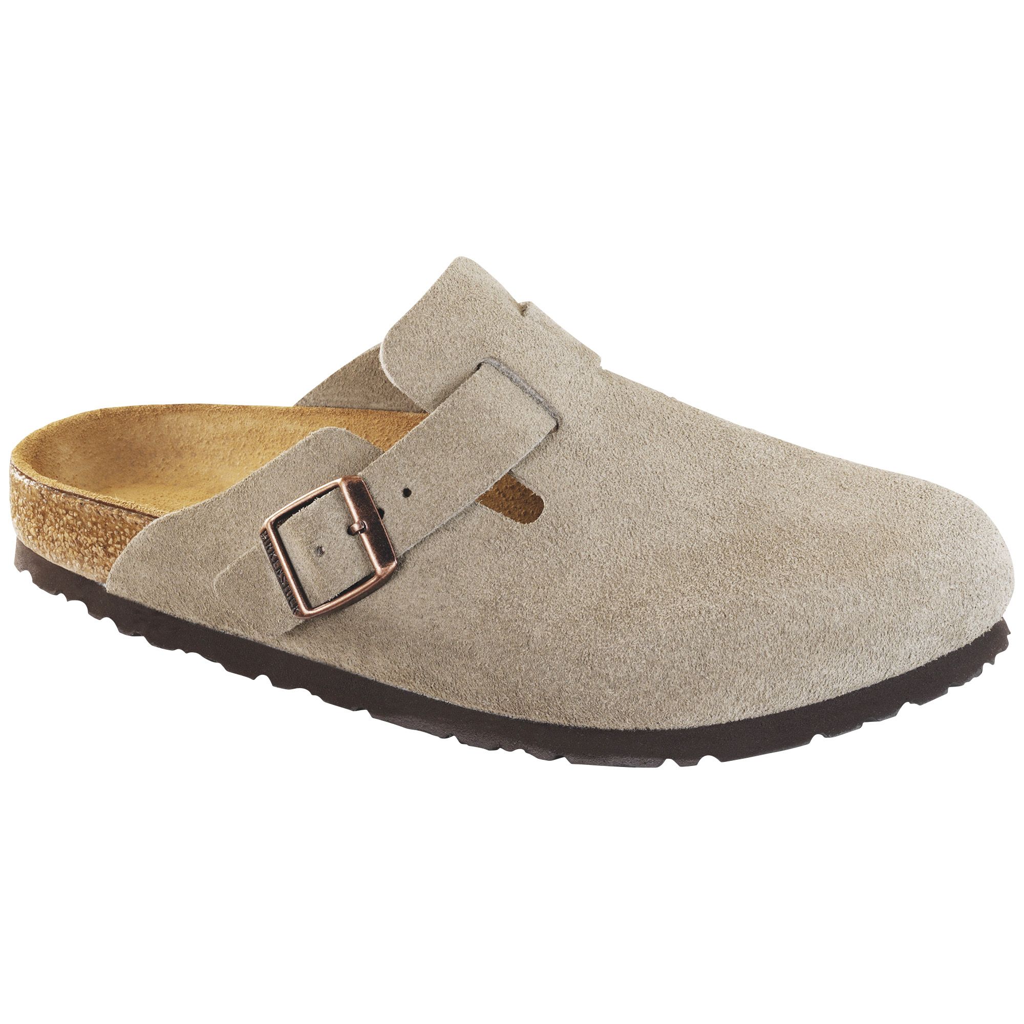 Boston Soft Footbed Suede Leather Taupe