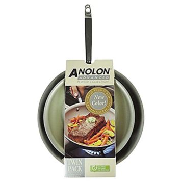 Anolon French Skillets, Hard-Anodized, Nonstick, Twin Pack