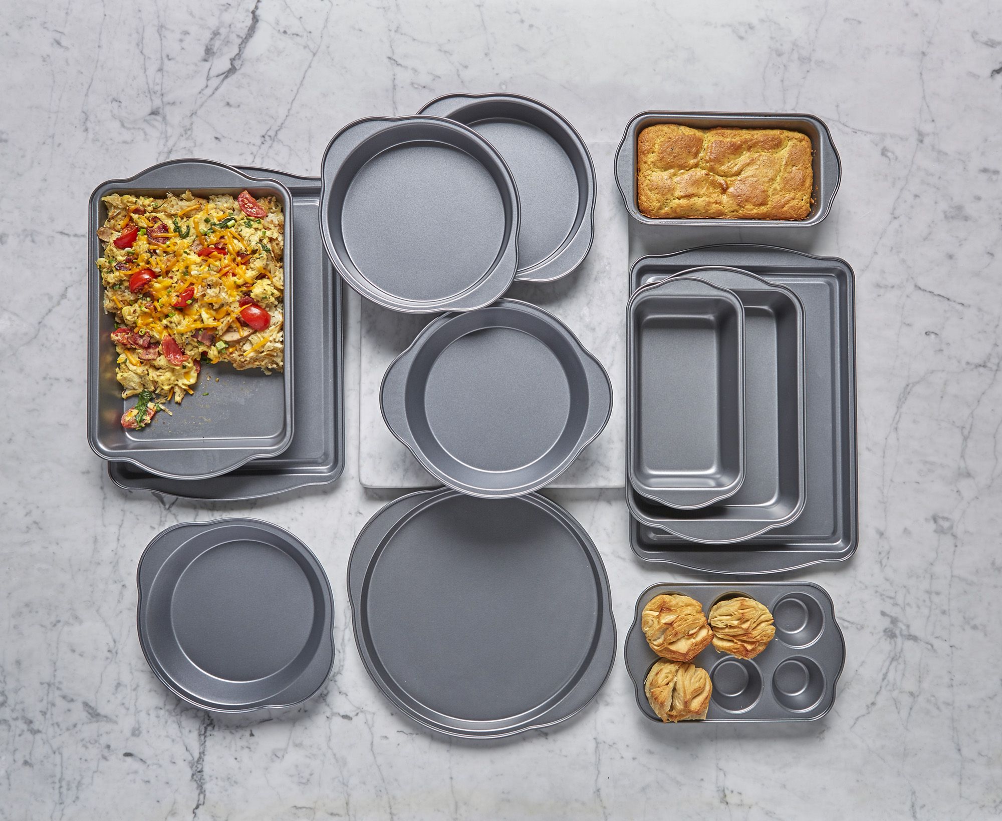 Fingerhut - 12-Pc. Nonstick Carbon Steel Bakeware Set