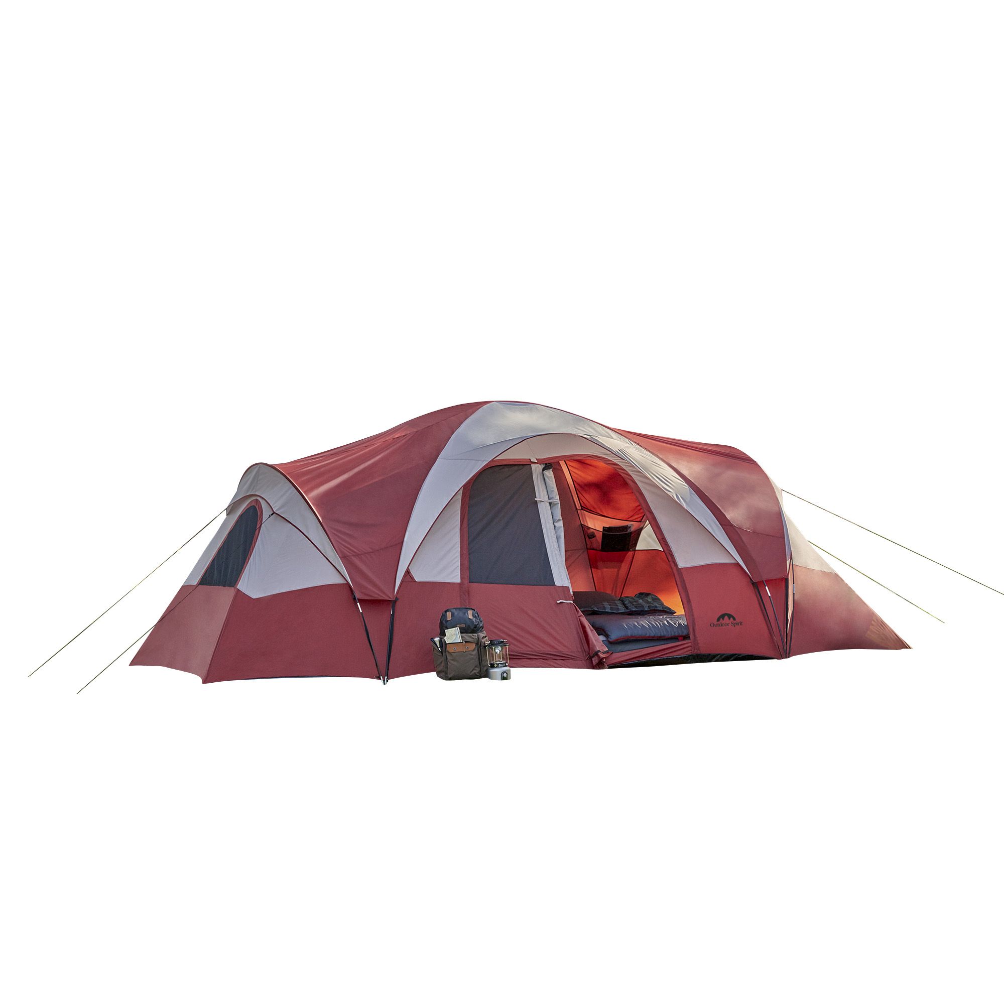 Fingerhut - 18' x 18' 3-Room Dome Tent (Sleeps 16)