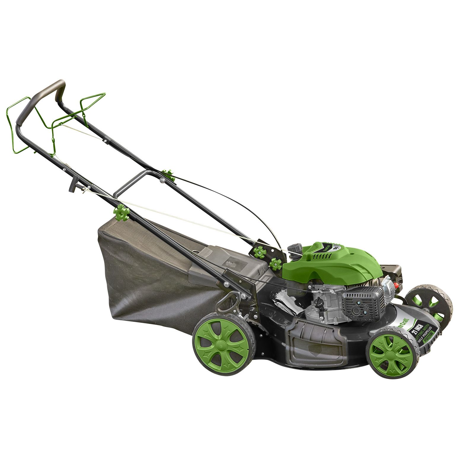 Fingerhut - 21 196cc 3-in-1 Self-Propelled Gas Lawn Mower