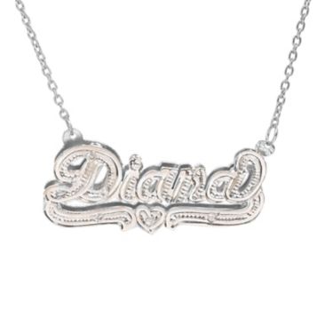 Jay Aimee Designs Sterling Silver Personalized Name Pendant Necklace