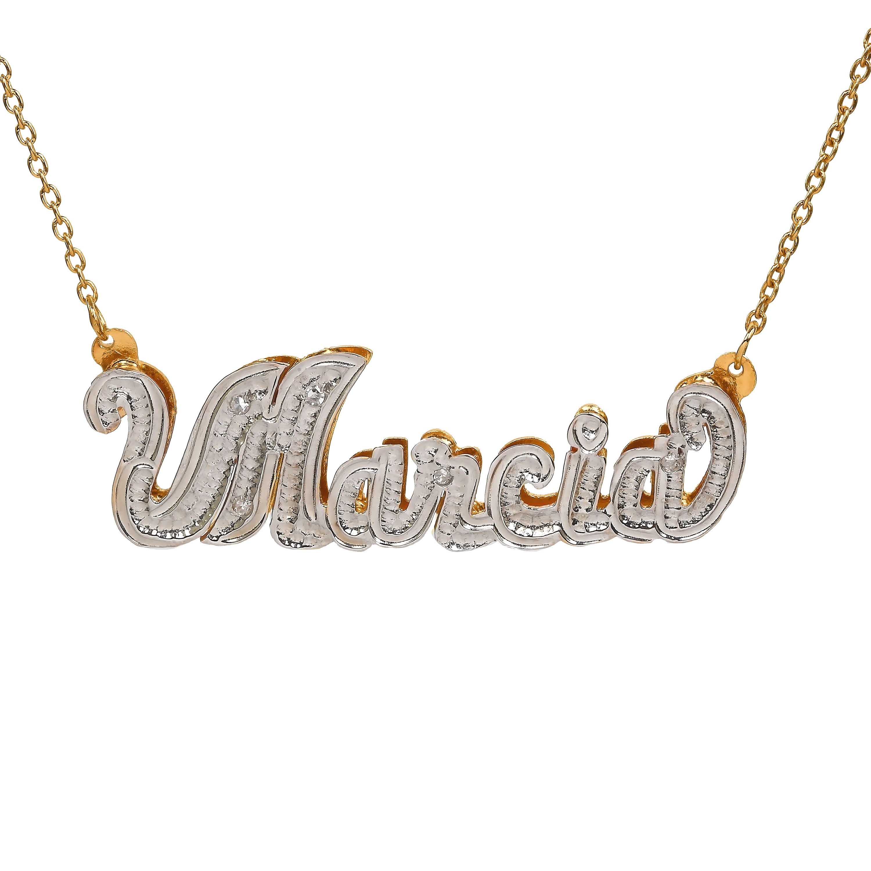 Fingerhut Jay Aimee Designs 14k Gold Plated Sterling Silver Personalized Name Pendant Necklace