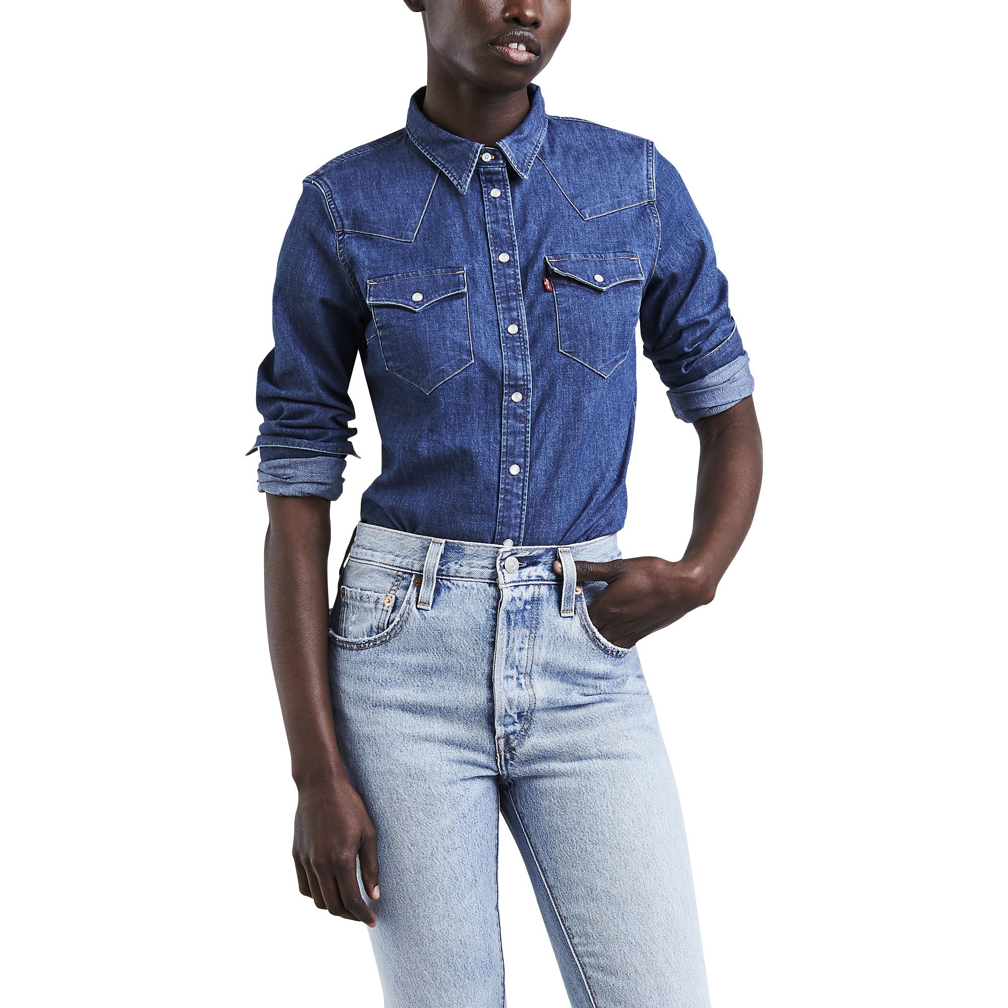 Levi's women's tailored hot sale classic western shirt