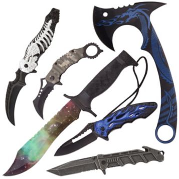 Black Legion Blue Fixed Blade Knife Set