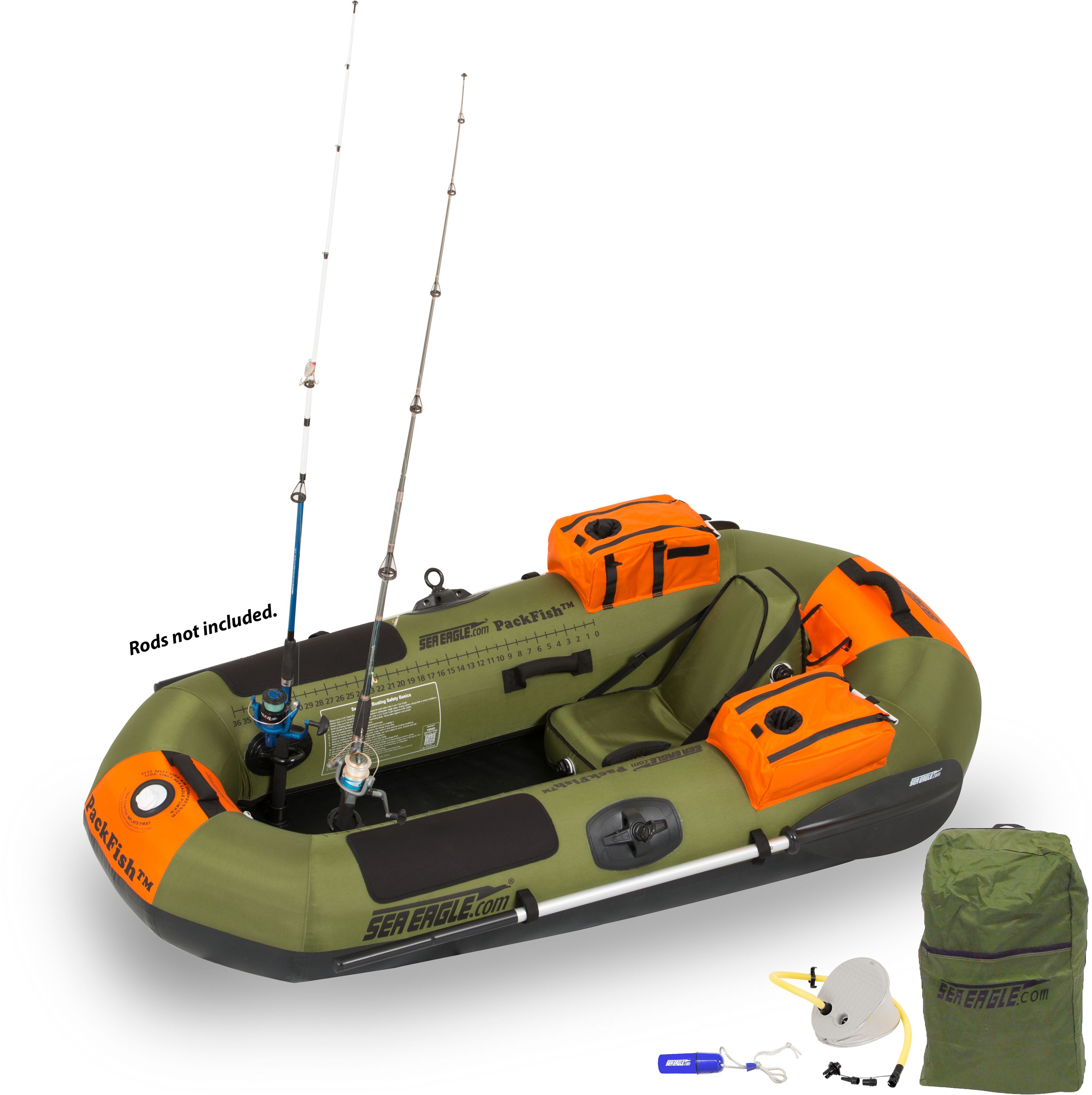 Fingerhut - Sea Eagle PackFish7 Inflatable Fishing Boat Deluxe Package
