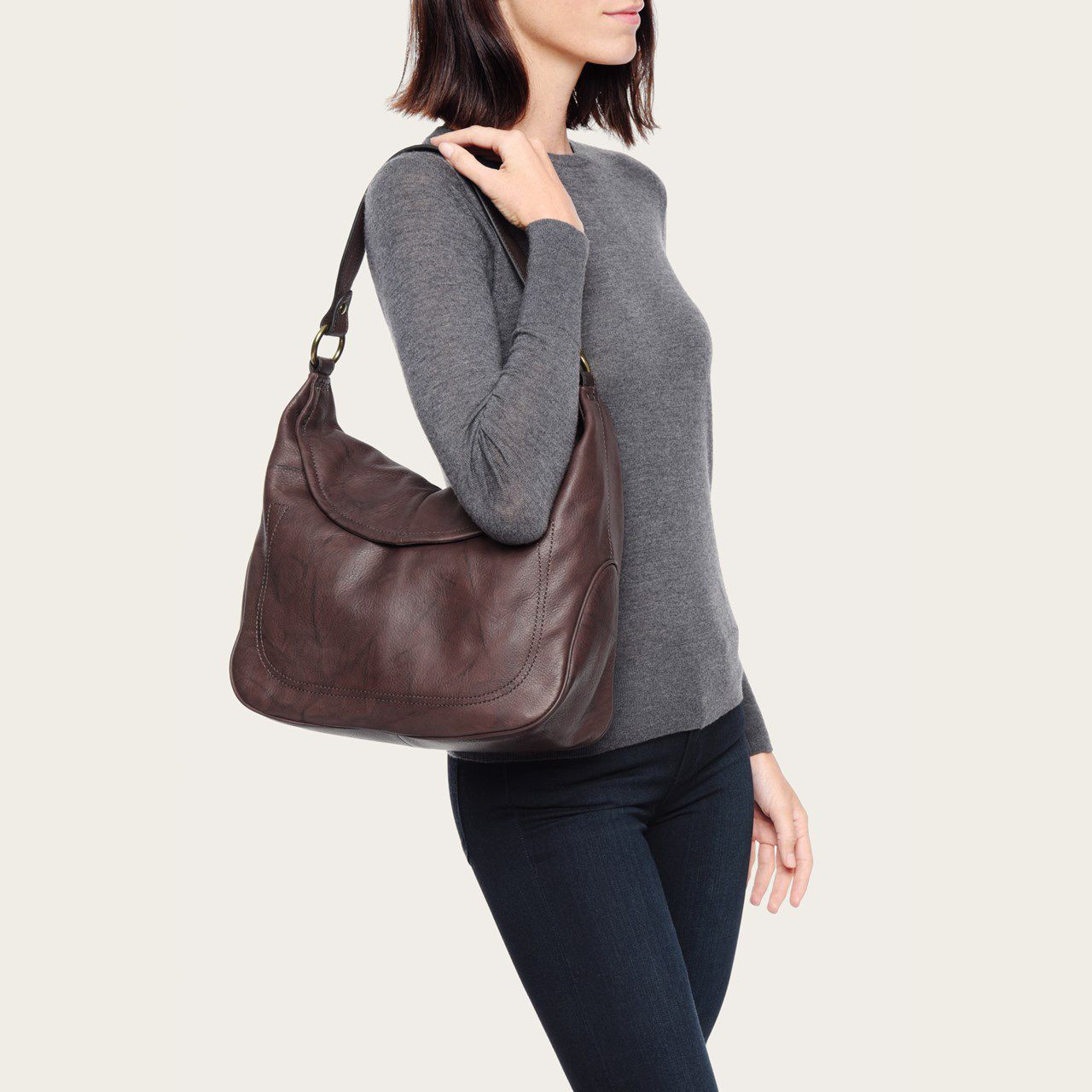 Frye campus outlet rivet hobo