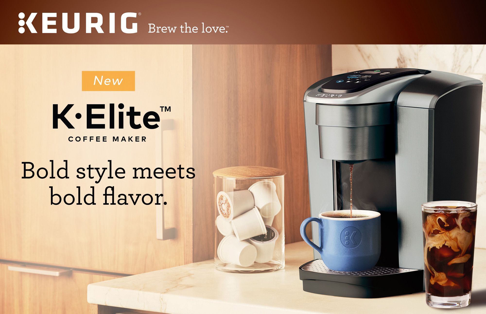 Keurig K-Elite Single Serve Coffee Maker Brushed Slate for sale online 