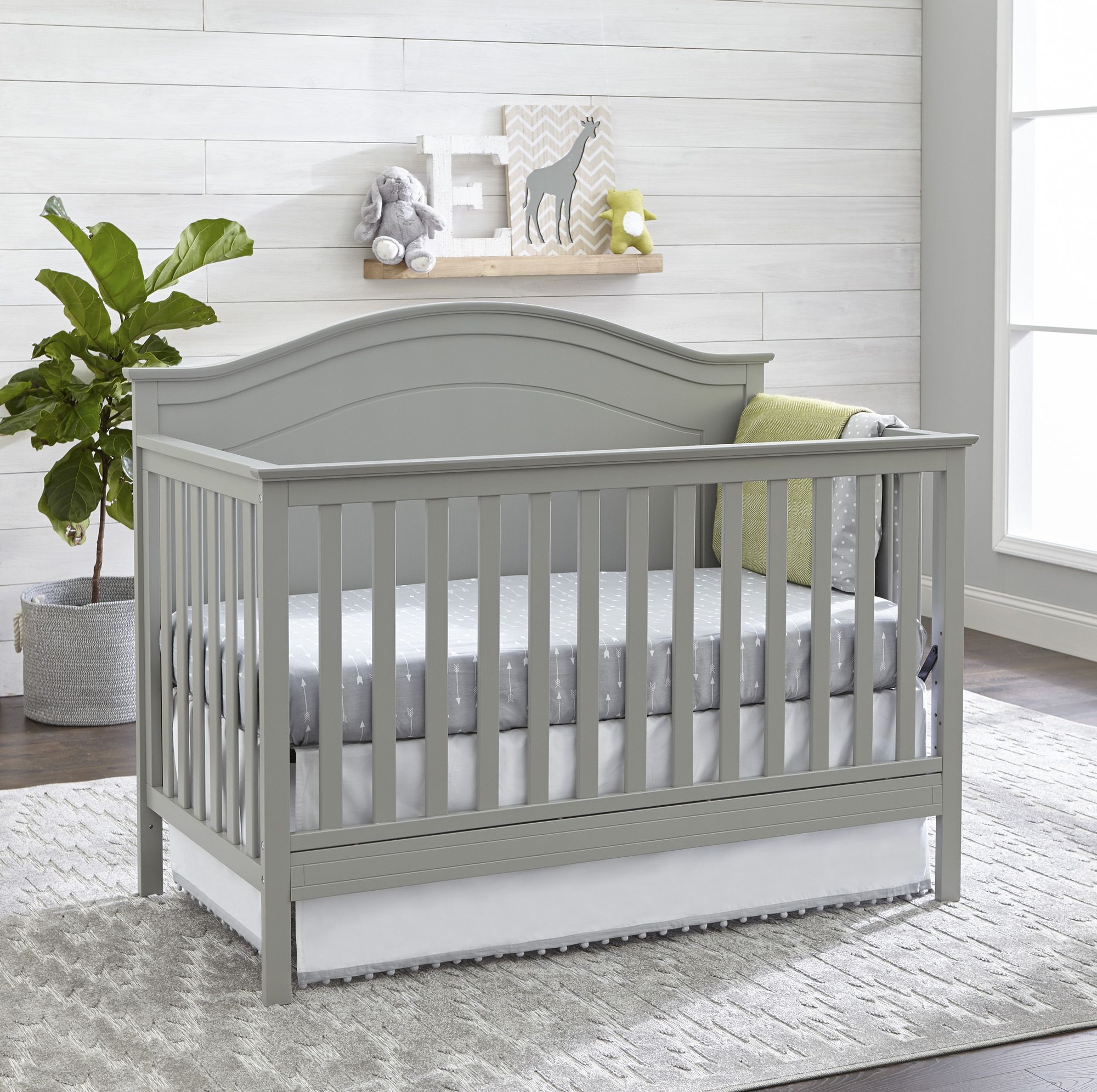 Fingerhut Gilby Moon Grace 5 In 1 Convertible Crib Gray