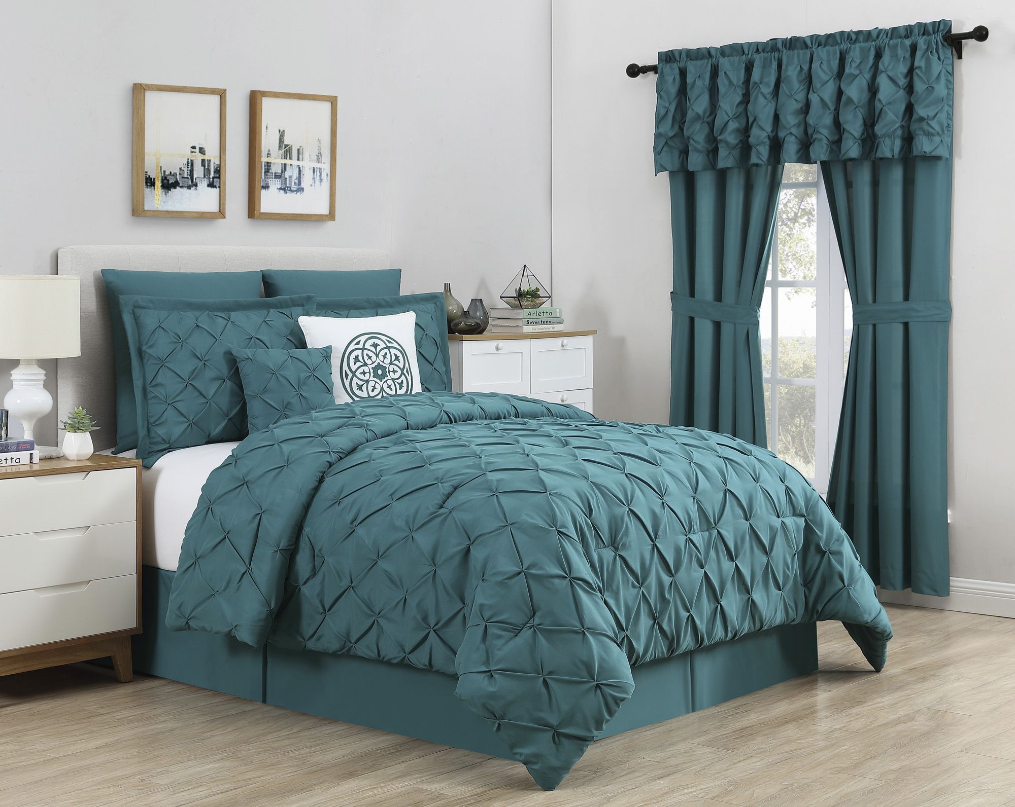 Fingerhut Mcleland Design Carmen 8 Pc Comforter Set Jade