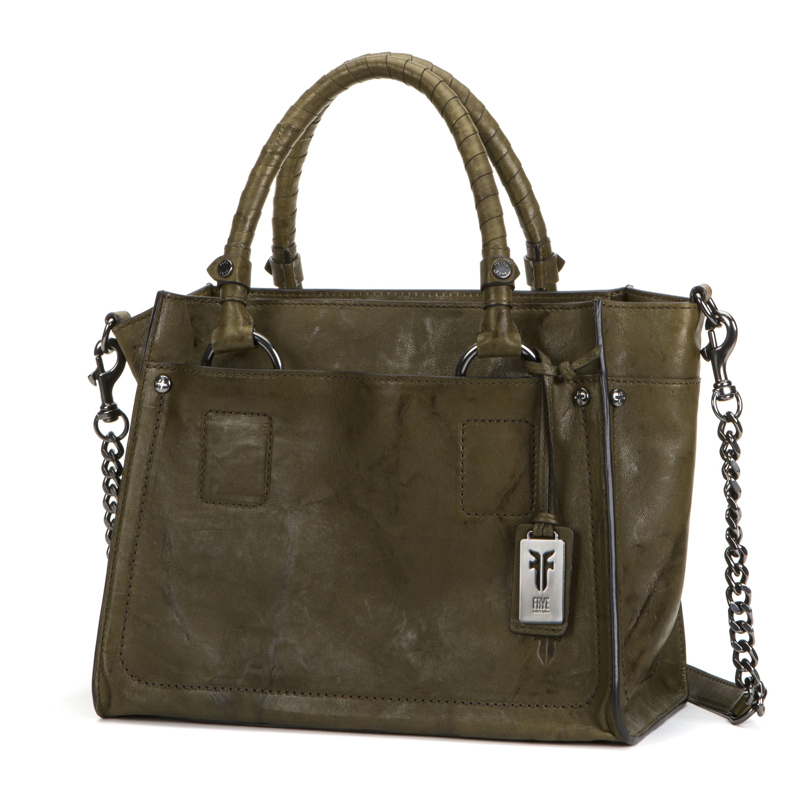 Frye leather sale demi satchel