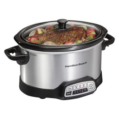 Fingerhut - Hamilton Beach Set & Forget 6-Qt. Programmable Slow Cooker