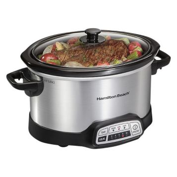 Hamilton Beach Programmable Stay Or Go 6-quart Slow Cooker, Slow Cookers &  Roasters